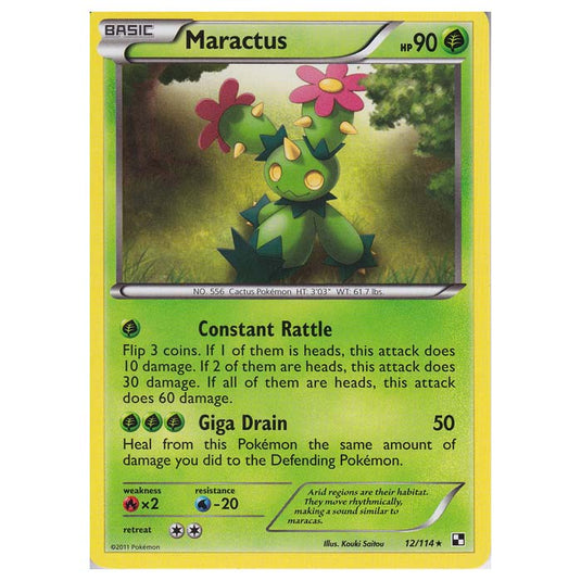 Pokemon - Black & White - Maractus 12/114