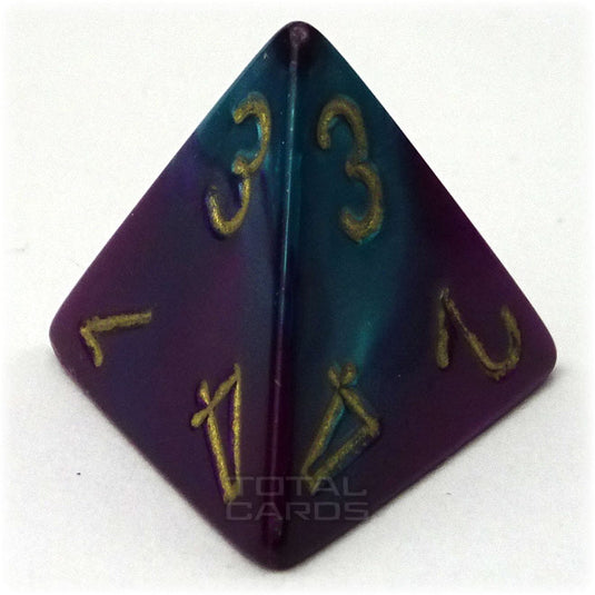 Chessex - Gemini 16mm D4 - Purple-Teal w/Gold