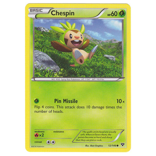 Pokemon - XY Base Set - Chespin - 12/146