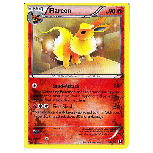 Pokemon - Black & White - Dark Explorers - (Reverse Holo) Flareon - 12/108