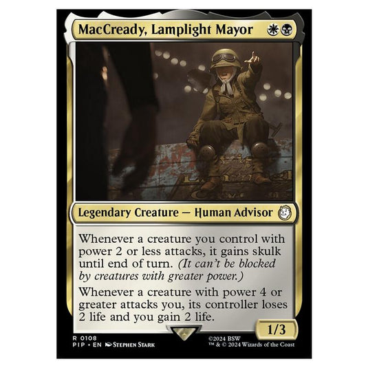 Magic The Gathering - Universes Beyond - Fallout - MacCready, Lamplight Mayor - 0108