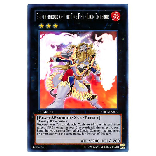 Yu-Gi-Oh! - Cosmo Blazer - Brotherhood of the Fire Fist - Lion Emperor (Super Rare) CBLZ-EN099