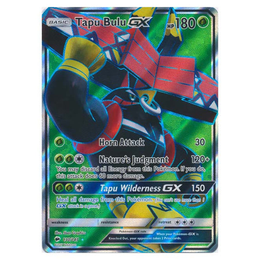 Pokemon - Sun & Moon - Burning Shadows - Tapu Bulu-GX (Full Art) - 130/147