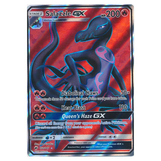 Pokemon - Sun & Moon - Burning Shadows - Salazzle-GX (Full Art) - 132/147