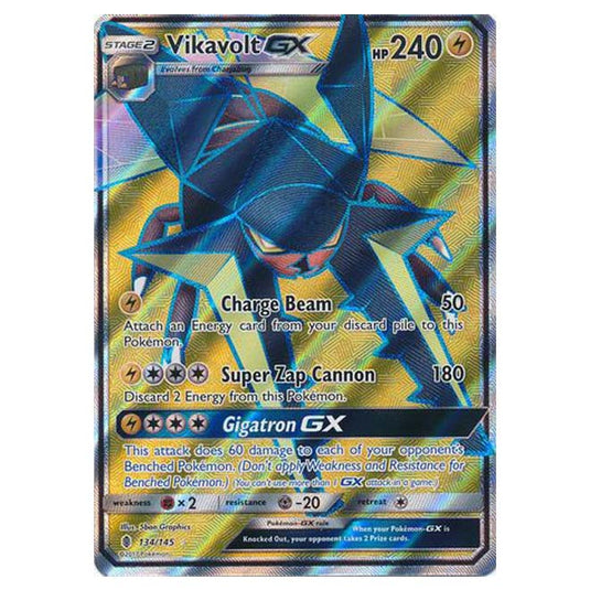 Pokemon - Sun & Moon - Guardians Rising - Vikavolt-GX (Fullt Art) - 134/145