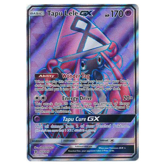 Pokemon - Sun & Moon - Guardians Rising - Tapu Lele-GX (Fullt Art) - 137/145