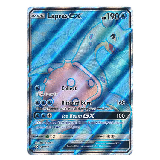 Pokemon - Sun & Moon - Base Set - Lapras-GX (Full Art) - 139/149