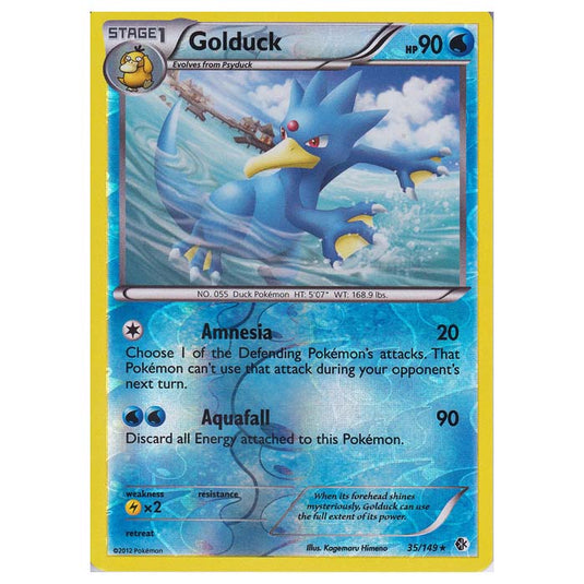 Pokemon - Black & White - Boundaries Crossed (Reverse Holo) - Golduck 35/149