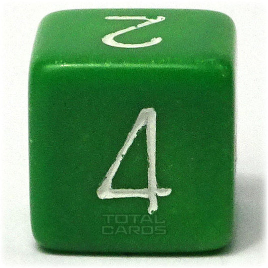 Chessex - Opaque 16mm D6 - Green w/White