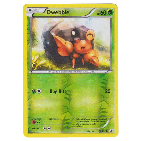 Pokemon - Black & White - Legendary Treasures - (Reverse Holo) Dwebble - 13/113