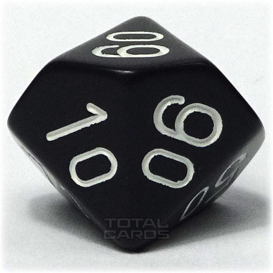 Chessex - Opaque 16mm D10/100 - Black w/White