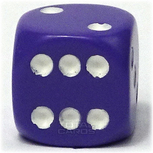 Chessex - Opaque 12mm D6 - Purple w/White