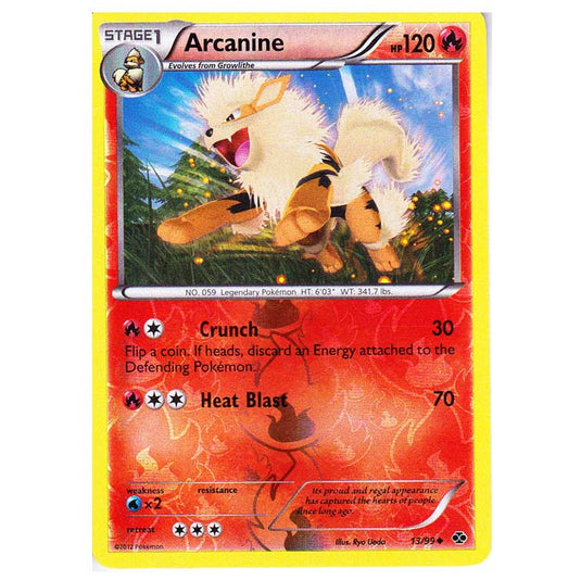 Pokemon - Black & White - Next Destinies - (Reverse Holo) Arcanine 13/99