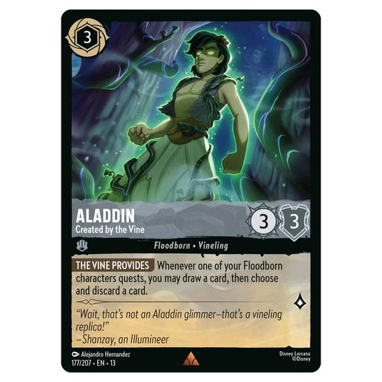 Lorcana - Attack of the Vine - Aladdin - Created by the Vine (Rare) - 177/207