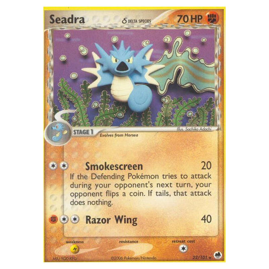 Pokemon - EX Dragon Frontiers - Seadra δ Delta Species - 022