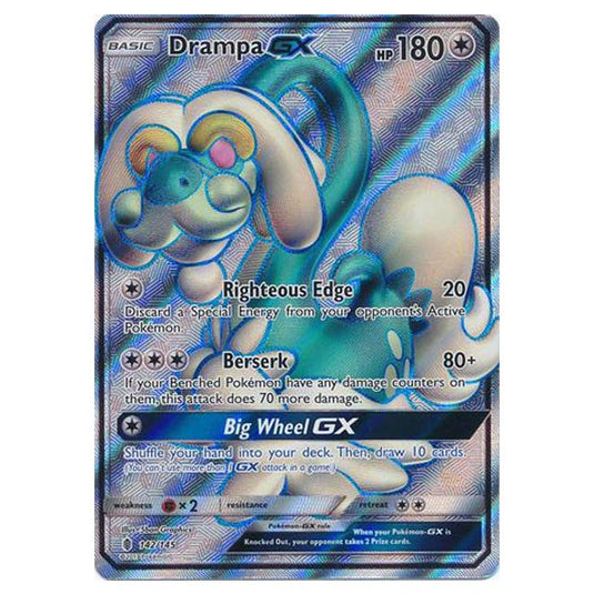 Pokemon - Sun & Moon - Guardians Rising - Drampa-GX (Fullt Art) - 142/145