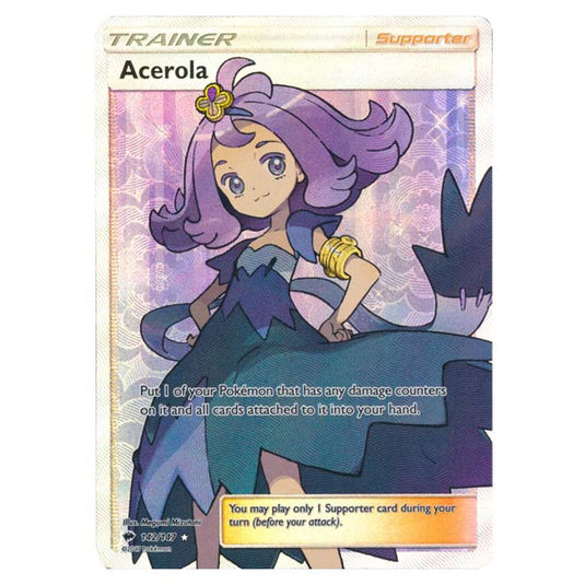 Pokemon - Sun & Moon - Burning Shadows - Acerola (Full Art) - 142/147