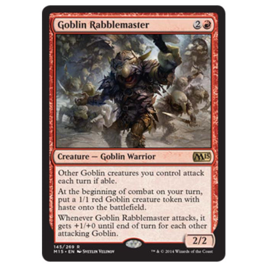 Magic the Gathering - M15 Core Set - Goblin Rabblemaster - 145/269