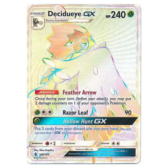 Pokemon - Sun & Moon - Guardians Rising - Decidueye-GX (Hyper Rare) - 146/145