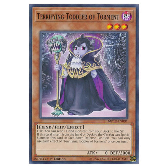 Yu-Gi-Oh! - 2019 Gold Sarcophagus Tin Mega Pack - Terrifying Toddler of Torment (Common) MP19-EN091