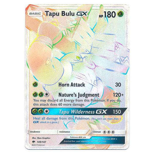 Pokemon - Sun & Moon - Burning Shadows - Tapu Bulu-GX (Hyper Rare) - 149/147