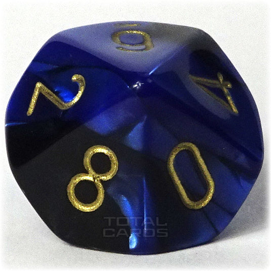 Chessex - Gemini 16mm D10 - Black-Blue w/Gold