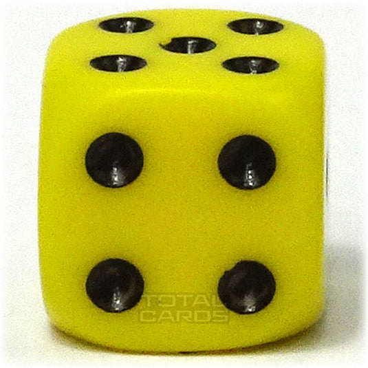 Chessex - Opaque 12mm D6 - Yellow w/Black