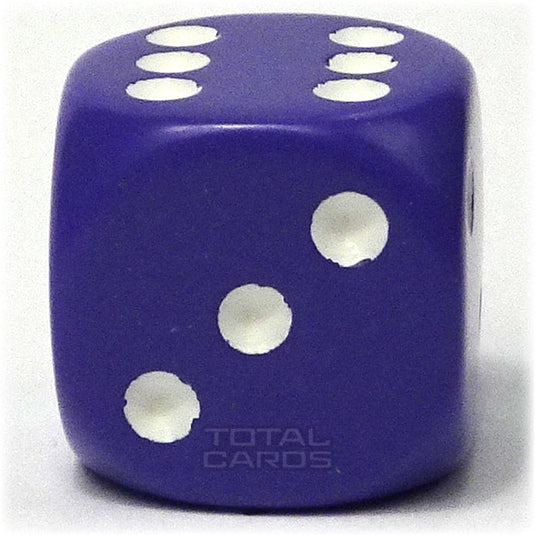 Chessex - Opaque 16mm D6 w/pips - Purple w/White