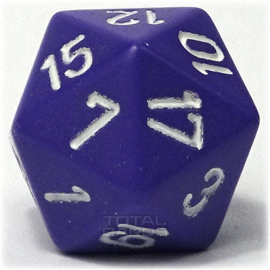 Chessex - Opaque 16mm D20 - Blue w/White