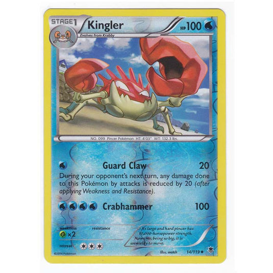 Pokemon - XY Phantom Forces - (Reverse Holo) - Kingler - 14/119