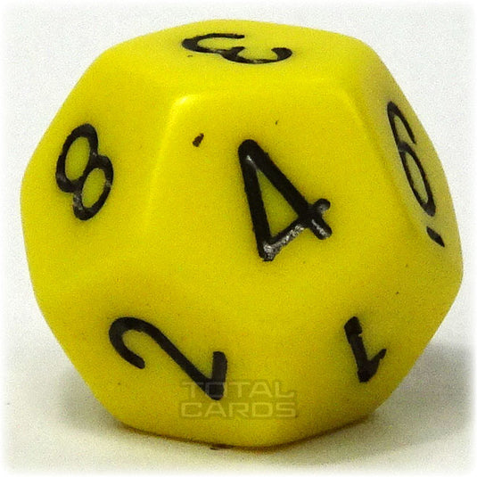 Chessex - Opaque 16mm D12 - Yellow w/Black