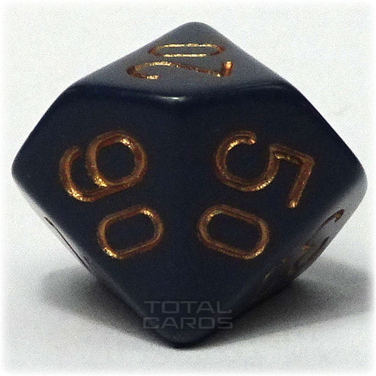 Chessex - Opaque 16mm D10/100 - Dusty Blue w/Gold