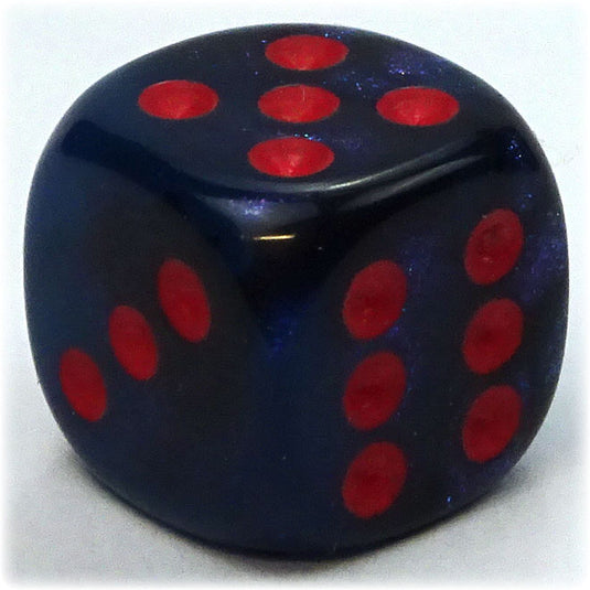 Chessex - Gemini 12mm D6 - Black-Starlight w/Red