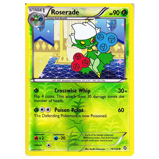 Pokemon - Black & White - Dragons Exalted - (Reverse Holo) Roserade - 14/124