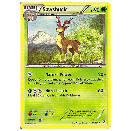 Pokemon - Black & White - Sawsbuck 14/114