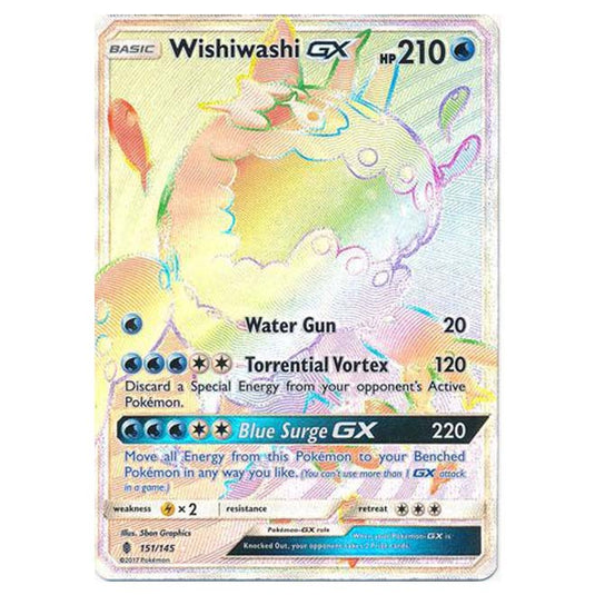 Pokemon - Sun & Moon - Guardians Rising - Wishiwashi-GX (Hyper Rare) - 151/145