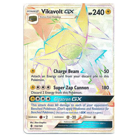 Pokemon - Sun & Moon - Guardians Rising - Vikavolt-GX (Hyper Rare) - 152/145