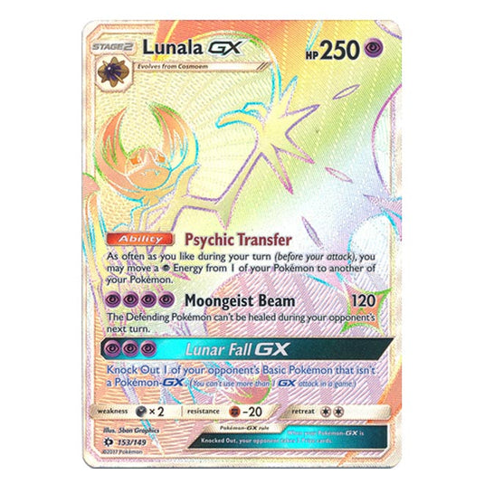 Pokemon - Sun & Moon - Base Set - Lunala-GX (Hyper Rare) - 153/149