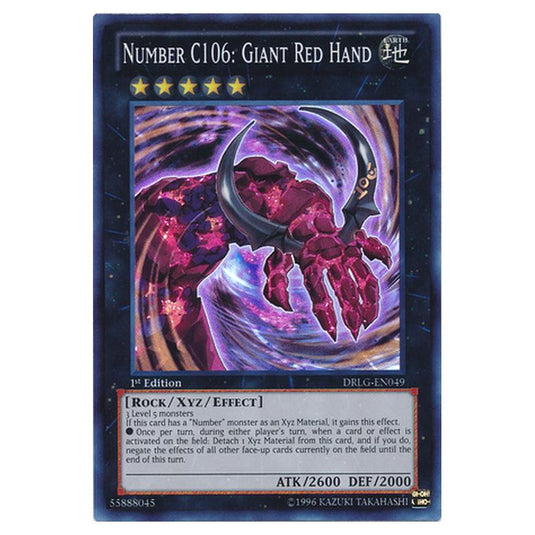 Yu-Gi-Oh! - Dragons of Legend - Number C106: Giant Red Hand (Super Rare) DRLG-EN049
