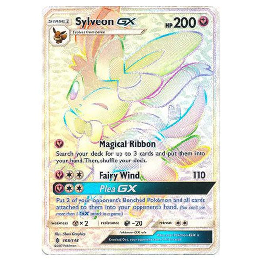 Pokemon - Sun & Moon - Guardians Rising - Sylveon-GX (Hyper Rare) - 158/145