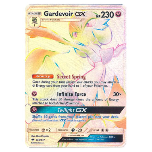 Pokemon - Sun & Moon - Burning Shadows - Gardevoir-GX (Hyper Rare) - 159/147