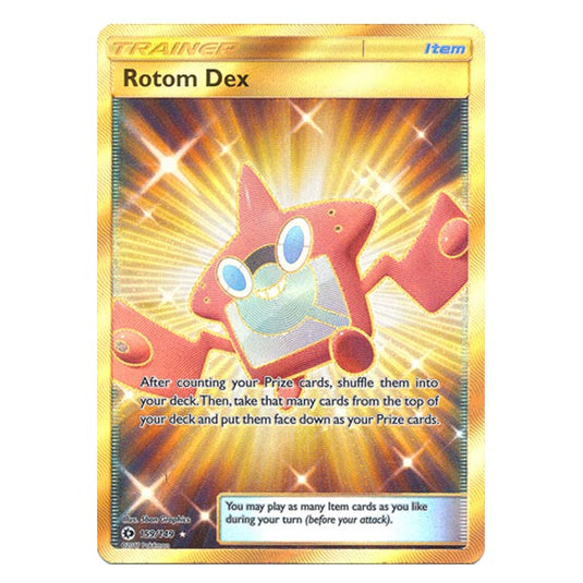 Pokemon - Sun & Moon - Base Set - Rotom Dex (Secret Rare) - 159/149