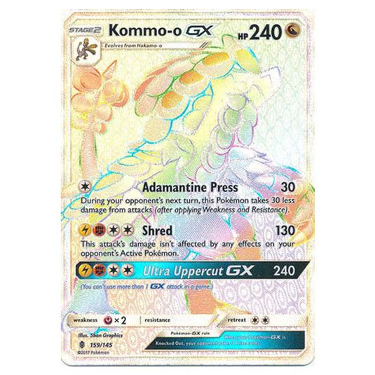 Pokemon - Sun & Moon - Guardians Rising - Kommo-o-GX (Hyper Rare) - 159/145