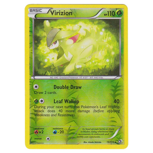 Pokemon - Black & White - Legendary Treasures - (Reverse Holo) Virizion - 15/113