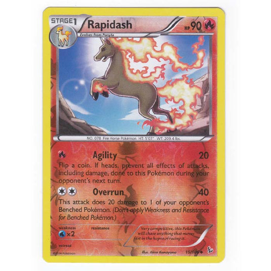 Pokemon - XY - Flashfire - (Reverse Holo) Rapidash - 15/106