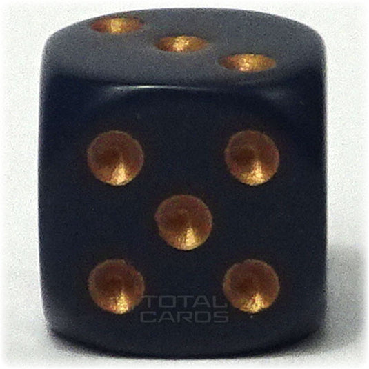 Chessex - Opaque 12mm D6 - Dusty Blue w/Gold