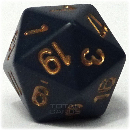 Chessex - Opaque 16mm D20 - Dusty Blue w/Gold