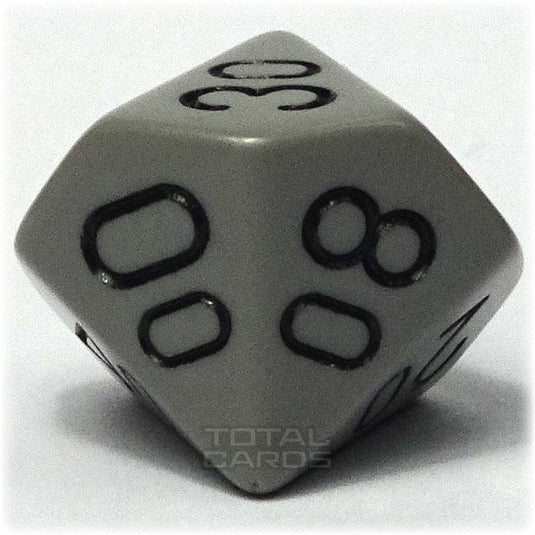 Chessex - Opaque 16mm D10/100 - Grey w/Black