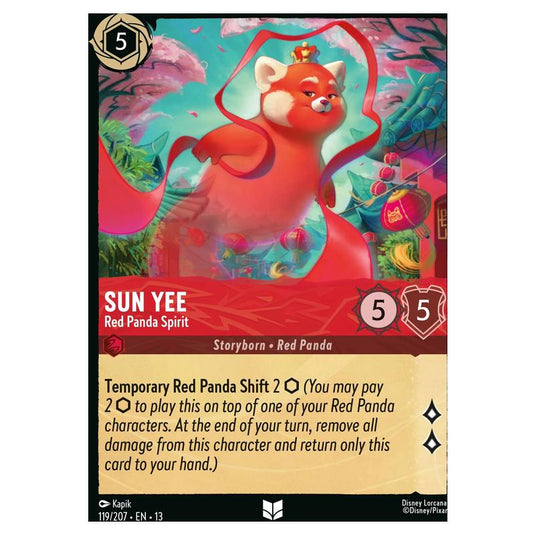 Lorcana - Attack of the Vine! - Sun Yee - Red Panda Spirit (Uncommon) - 119/207
