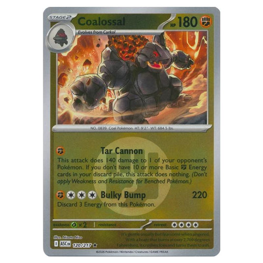 Pokemon - Mega Evolution - Ascended Heroes - Energy Reverse Holo - Coalossal - 120/217